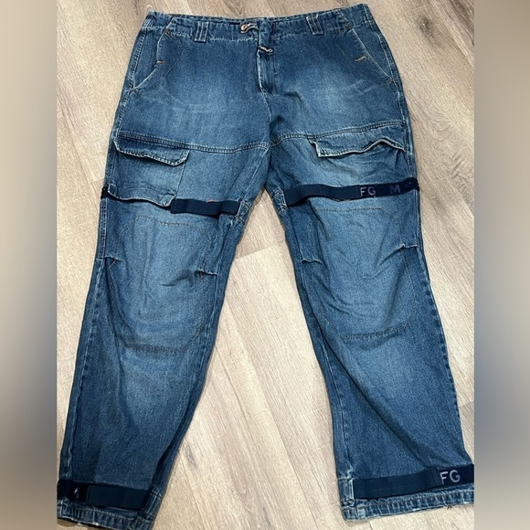 Vintage 90’s LE JEAN DE MARITHE FRANCOIS GIRBAUD 42W Oversized Punk Goth Jeans - Picture 1 of 16